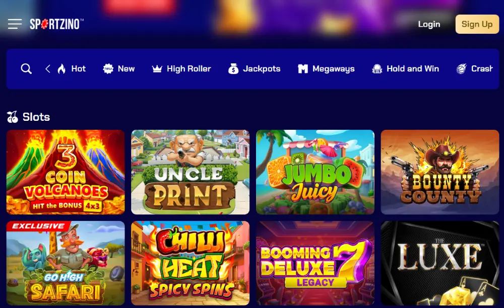 sportzino slots Sportzino best slots